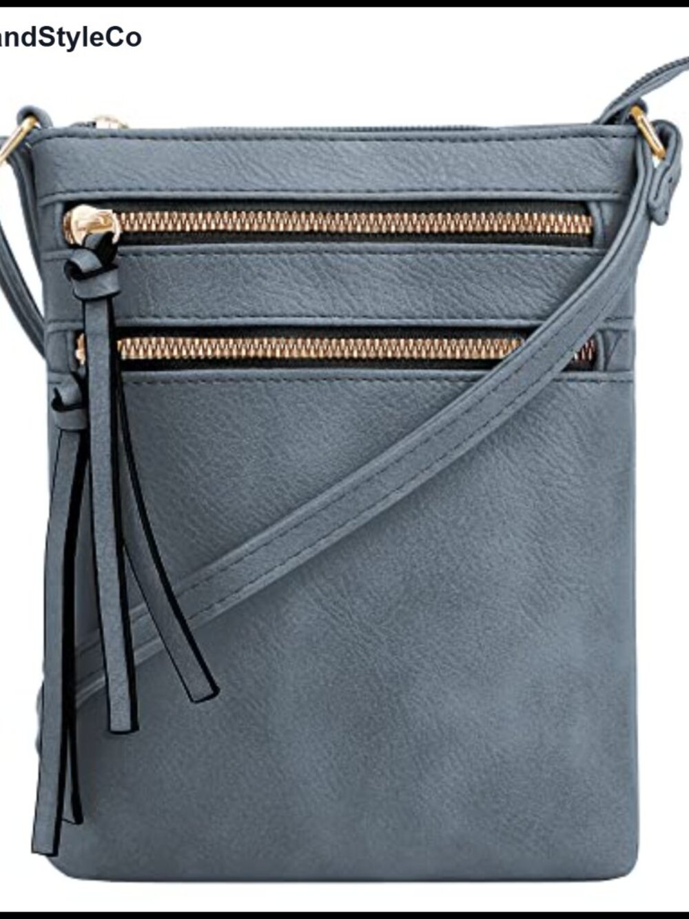 DELUXITY Crossbody Purse Bag Multi Pocket Zipper Shoulder Bag Faux Leather